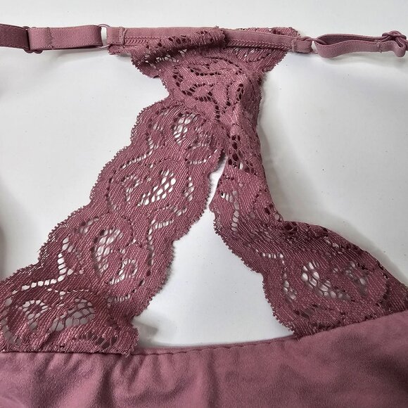 Victoria's Secret 32DDD Mauve Racerback Perfect Shape Push Up Front Clasp Bra - Picture 3 of 6